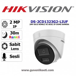 Hikvision DS-2CD1323G2-LIUF 2mp Gece Renkli ve Sesli ip Dome Kamera Hikvision DS-2CD1323G2-LIUF 2mp Gece Renkli ve Sesli ip Dome Kamera